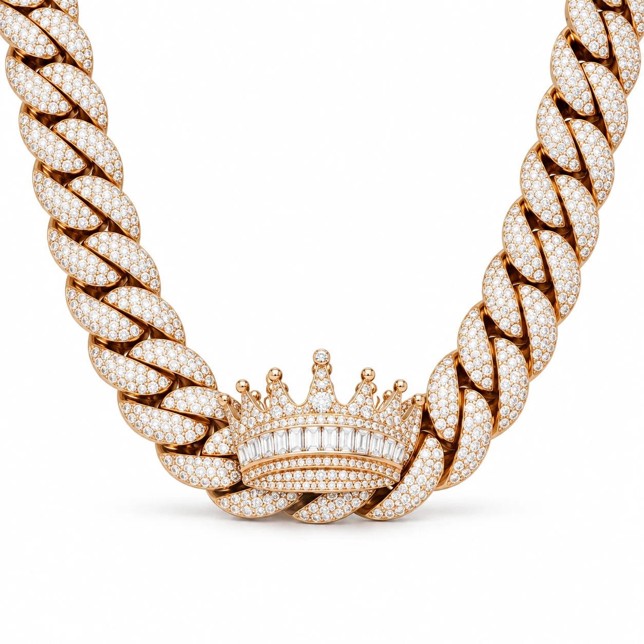 Crown Motif Diamond Cuban Chain by Fabulla Diamonds Co., view 1 of 4